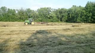 big big windrows and the new rake.