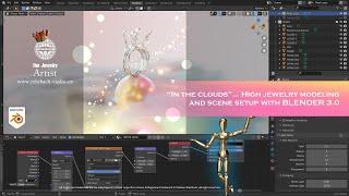 "In The Clouds" High Jewelry Tutorial modeling and scene setup with Rohrbach and Blender 3.0