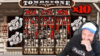 TOP 5 RECORD WINS OF THE WEEK  5124X BOOM EPIC HIT ON TOMBSTONE SLOT