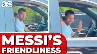 HEARTWARMING MOMENT: MESSI'S friendly car-to-car chat in MIAMI goes VIRAL