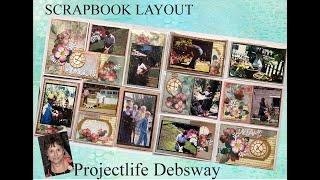 Project life  Layout process video scrapbook album tutorial 2022   Le Jardine Collection