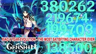 Genshin Impact : Xiao 4 Year Evolution - The Most SATISFYING Character Ever