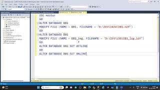 MSSQL - Understanding USER Database file movement by Example