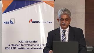 KSB Limited Institutional Investor Meet held on 12th August 2022