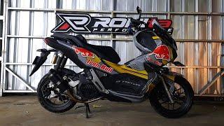 Hasil Pemasangan Decal Fullbody Honda ADV 150 Motif Iron Bull Produksi RONIta Performance