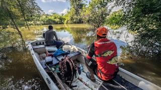 pesca y cocina fritanga pescando con línea y anzuelo, muchísimo pique