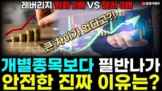 (힐링여행자 투자 이야기) AI 투자의 대표 테마! 미국 필라델피아 반도체 레버리지 2배 원화 투자와 3배 SOXL 큰 차이가 없다?! 단일종목보다 필반나가 더 안전한 이유는??