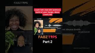 Coach Fab's chat with Qwishuna Smith of Lobe' Dangle  About Coach Fab Part 2 #fitness #shorts