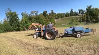 Change up of Machinery to watch! Ford 3000 and Kubota M7060 cab making hay!