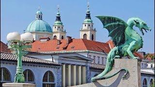 Ljubljana Slovenia From Dragon Bridge "The Most Friendly Slavic City"