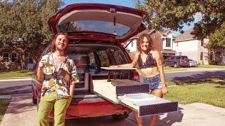 FULL SUV Mini Camper Build for LESS THAN $1000 (Van Life for CHEAP)