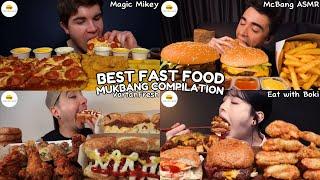 ASMR | BEST FAST FOOD MUKBANG COMPILATION | BURGER, PIZZA, FRIED CHICKEN, HOT DOG EATING SHOW |