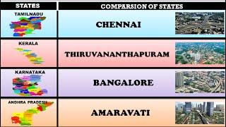 KERALA VS TAMILNADU VS KARNATAKA VS ANDHRA PRADESH | States Comparison | States Of India