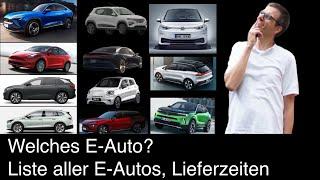 Welches E-Auto passt zu mir? Aktuelle Lieferzeiten + 5 Nutzungstypen + Liste aller E-Autos