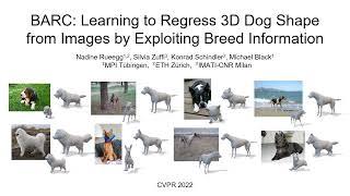 BARC: Learning to Regress 3D Dog Shape from Images by Exploiting Breed Information (CVPR 2022)