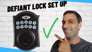 Defiant Keypad Lock Set Up! How to Set Up a KeyPad lock? Defiant KeyPad Codes Set Up.