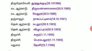 TNPSC GROUP 2 (2A) //தமிழ்நாடு வளர்ச்சி நிர்வாகம்- UNIT 9// தமிழ்நாடு மாவட்டங்களின் உதயம்