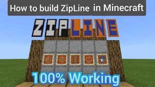 How to Build a ZipLine in Minecraft (No Commands, No Addons)