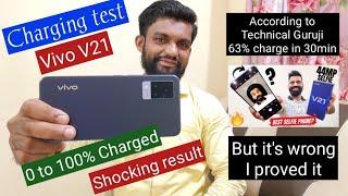 Vivo V21 charging test | 33W flash charge 2.0 | Techno Members