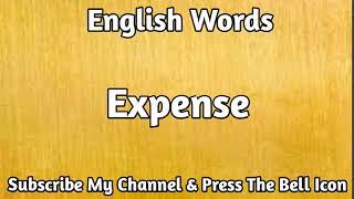 #English#Vocabulary Expense English Word | Learn English Words | Mehran Series