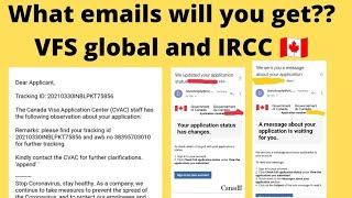 Email updates from VFS global and IRCC after submitting passport in 2 way courier.