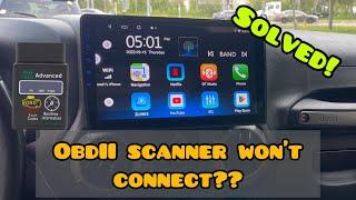 How to setup obd2 scanner on android radio | x series