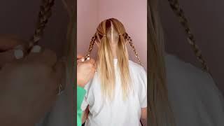 PRETTY BRAIDED HAIRSTYLE FOR SCHOOL  | Audrey and Victoria #hair #hairtutorial #hairstyle