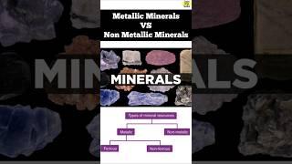 Difference between Metallic and Non Metallic Minerals  #shorts #upsc #geography