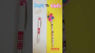 Boy's 🫅vs Girl's Stationery #youtubepartner #shorts #shortsfeed #shortvideo #ytshorts #boyvsgirl