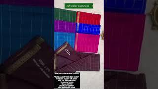 *New Year Offer New*PURE ZARI MYSORE SILK SAREE*120+gsm/25999/Checks Pattern/CSG zari #9148881693