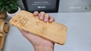 Wood Carving - iPhone 12 Pro Max NEW 2020 - Amazing New Woodworking Project, Wood Working Art