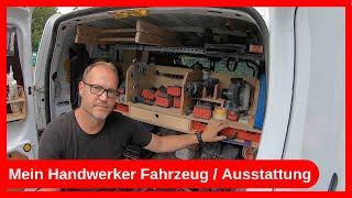 Handwerker Fahrzeug Ausstattung und Einrichtung selbst gebaut / Trockenbau - Dachausbau DIY Drywall