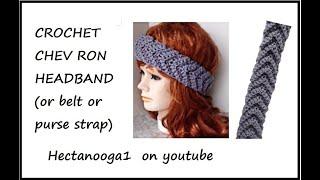 CROCHET CHEVRON STITCH HEADBAND, zig zag stitch, wave stitch