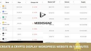 How To Create a live Cryptocurrency price Wordpress website in 5 Minutes