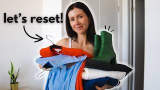 How I RESET My Capsule Wardrobe For Fall  closet switchover & organization