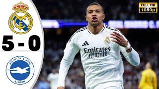 Real Madrid vs Brighton 5-0 • Champions League Highlights & All Goals 2024 • Hasil Bola Tadi Malam