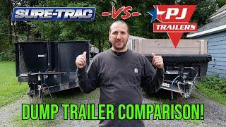 PJ vs Sure-Trac Dump Trailer Comparison - Scissor Lift vs Telescopic Lift