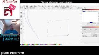 LightBurn Tutorial: Fixing stubborn open shapes, breaking and joining nodes