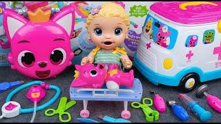 Satisfying with Unboxing Pinkfong Doctor First Aid Playset, Doctor Toys ASMR | Tana Unboxing ASMR