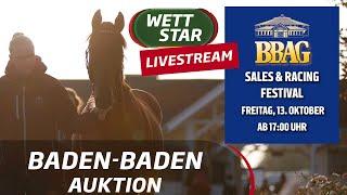 Livestream 13.10. BBAG Auktion Sales and Racing Festival Freitag