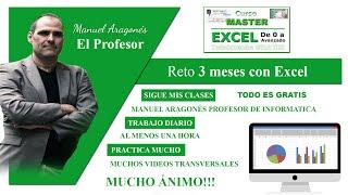 ⭐ ⭐ ⭐ ⭐ ⭐El mejor curso GRATIS de EXCEL DESDE CERO BY MANUEL ARAGONES