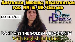 Australian Registration Process via New Zealand for RN in UK/Ireland/US/Canada | No IELTS