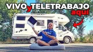 VIVIR y TELETRABAJAR en una autocaravana de 20 años 