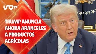 Trump anuncia ahora aranceles a productos agrícolas a partir del 2 de abril