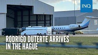 Rodrigo Duterte arrives in The Hague