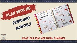 Monthly Plan With Me - February in My KOAP Classic - Valentine Theme