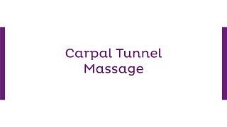 Carpal Tunnel Massage | Orthopedic Physical Therapy Education