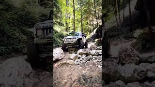 Jeep Wrangler going though an EPIC Rock Garden. #jeep #shorts #viral