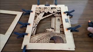 #3D КАРТИНА #СВОИМИРУКАМИ   Картина из фанеры, контурно-прорезная резьба, нихромовой проволокой, 3Д.