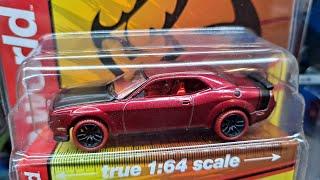 Auto World MIJO exclusive chevy silverado and Dodge Challenger Hellcat + ultra reds